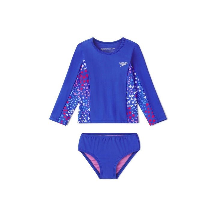 Speedo Girls Toddler L/S Rashguard Set