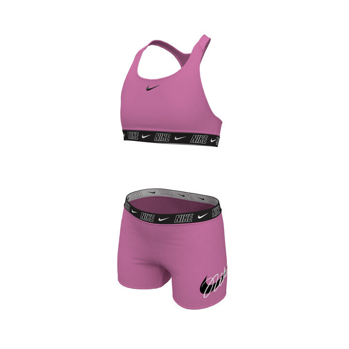 Nike Girl's Logo Tape Racerback Bikini & Short Set
