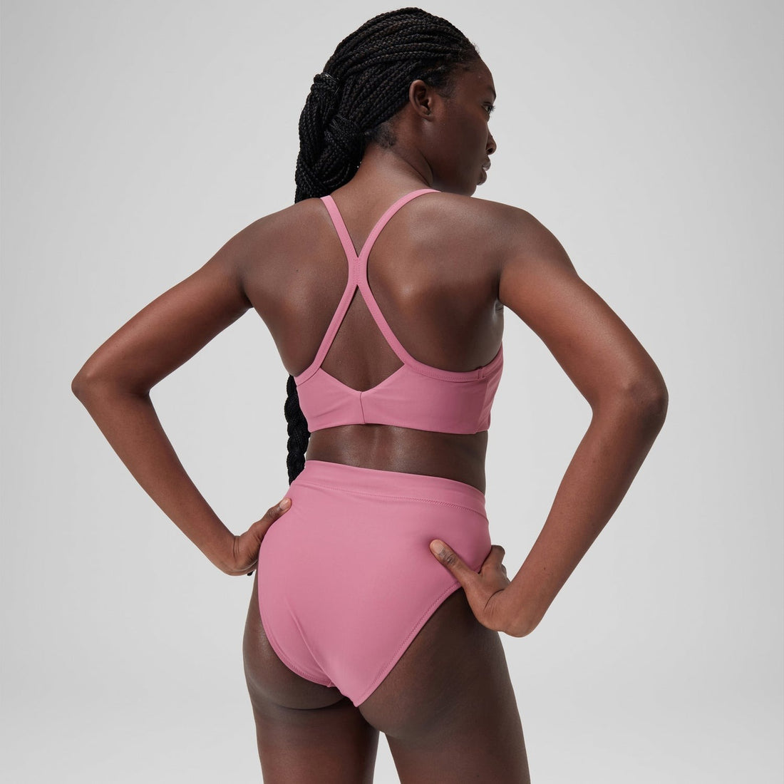 Speedo Women's Solid Racerback Crop Top