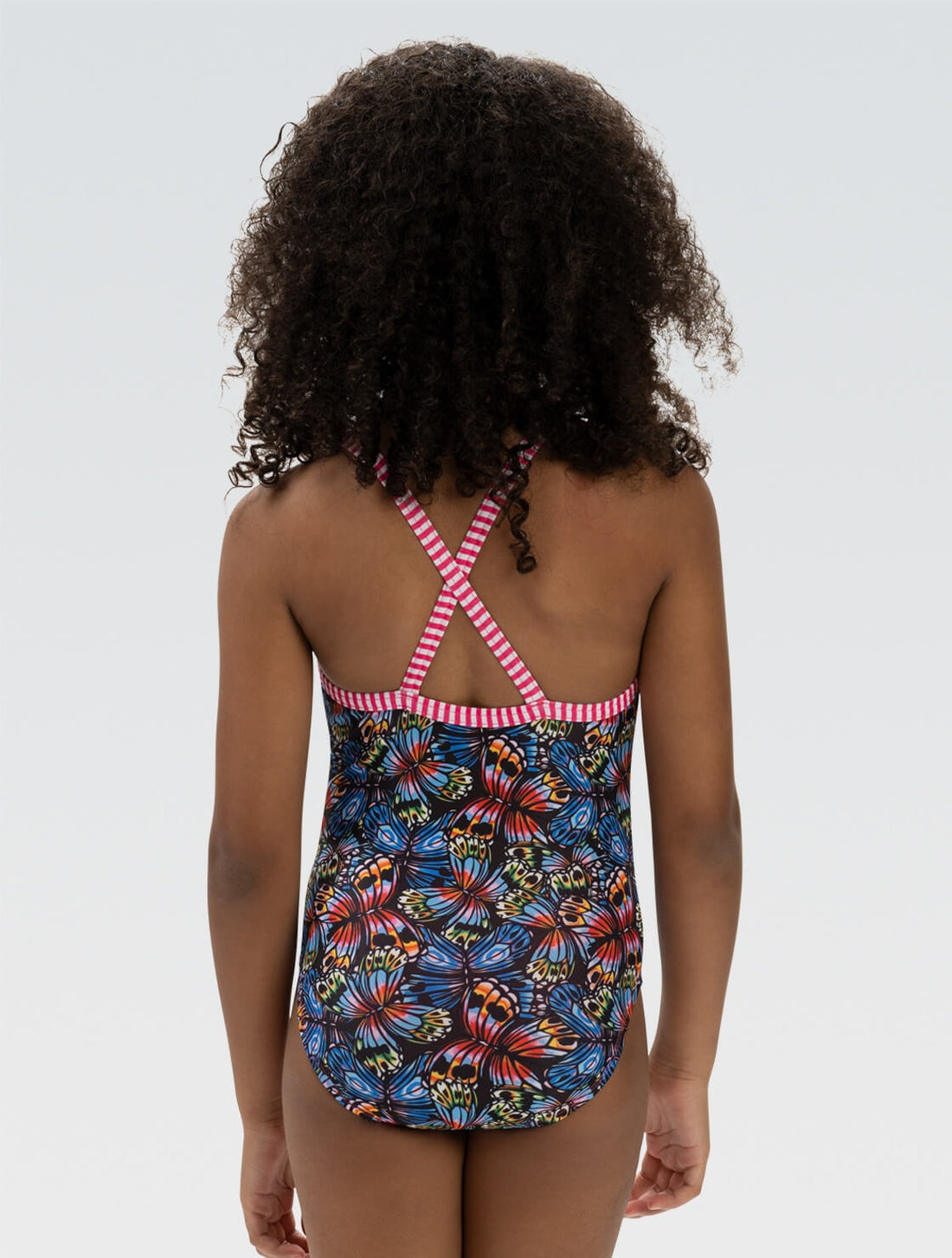 Dolfin Uglies Girls' Flutter By Criss-Cross Back One Piece Swimsuit