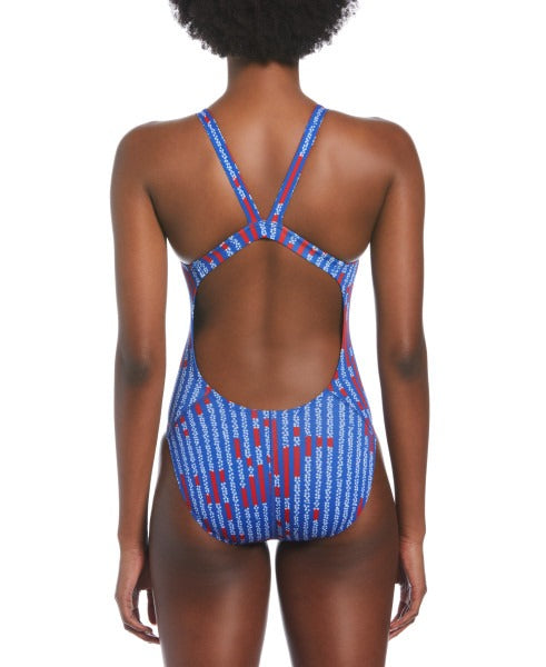 Nike Hydrastrong Multi Print Fastback One Piece Swimsuit
